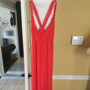 Twist Back Coral Maxi